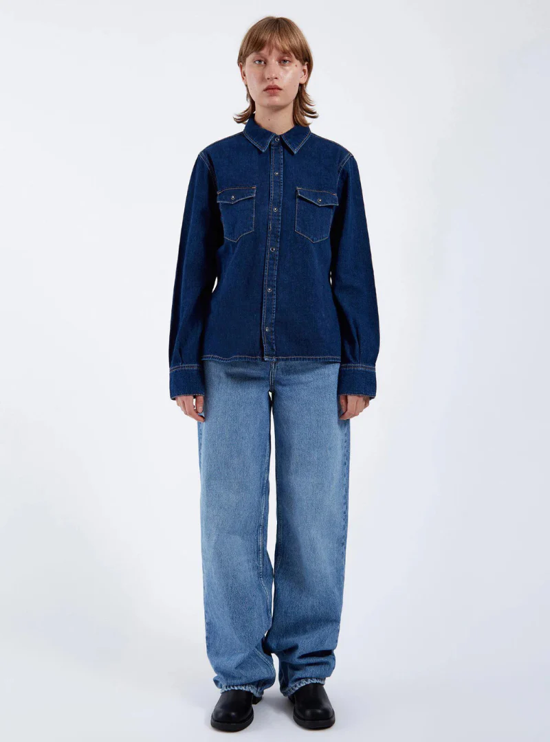 Camisa vaquera Sukie - dark retro - Imagen 3