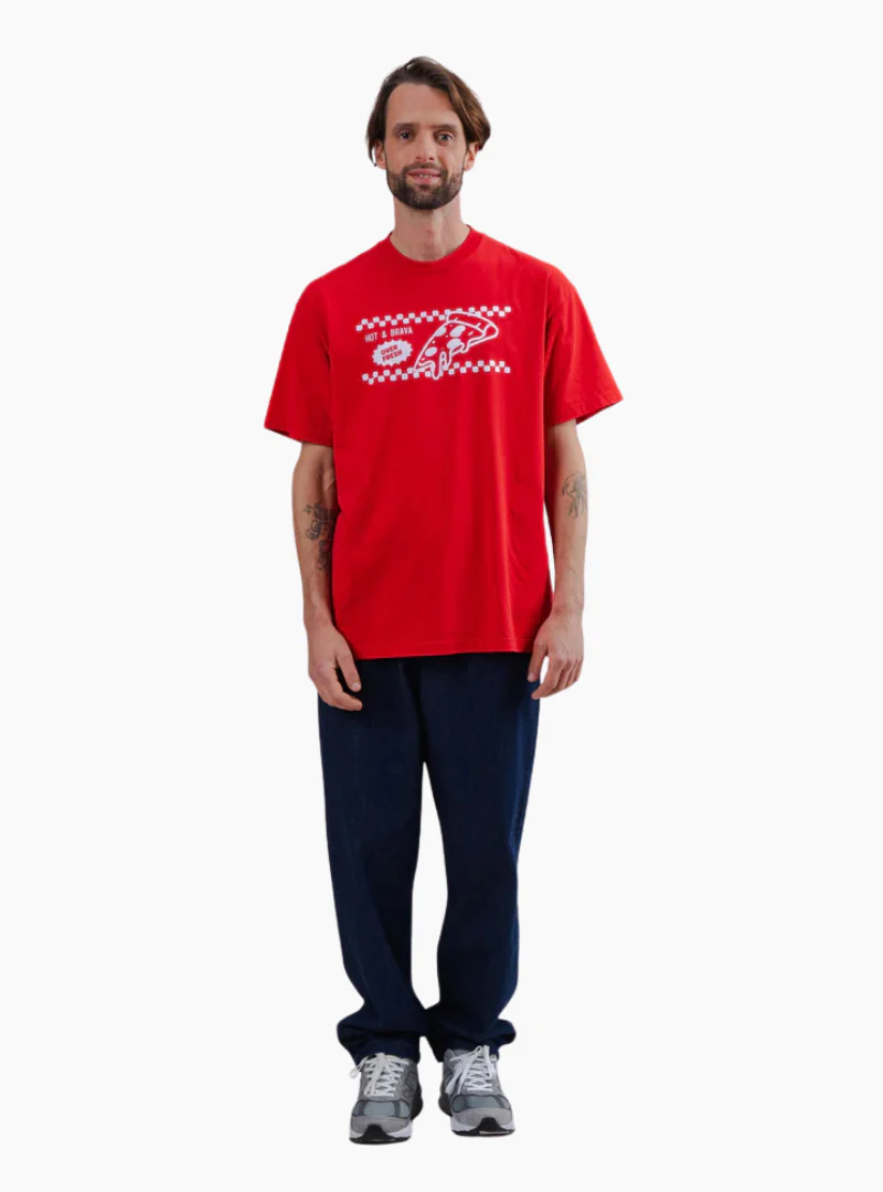 Camiseta Oversize Hot & Brava Pizza - Roja - Imagen 4