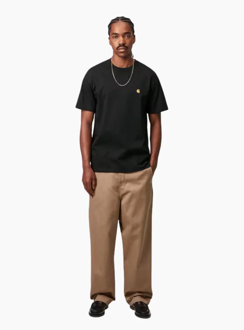 Camiseta S/S Chase - black / gold - Imagen 3