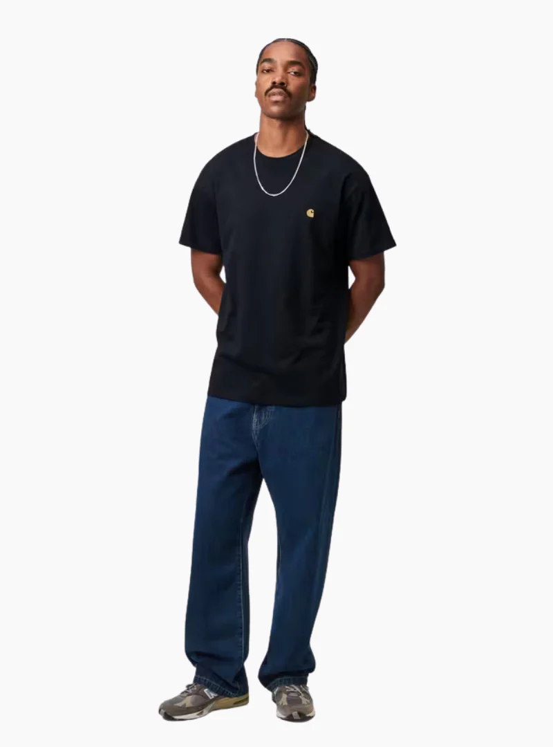 Camiseta S/S Chase - dark navy / gold - Imagen 3