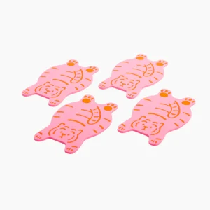 Set Posavasos Tigre Rosa - (4 uds)
