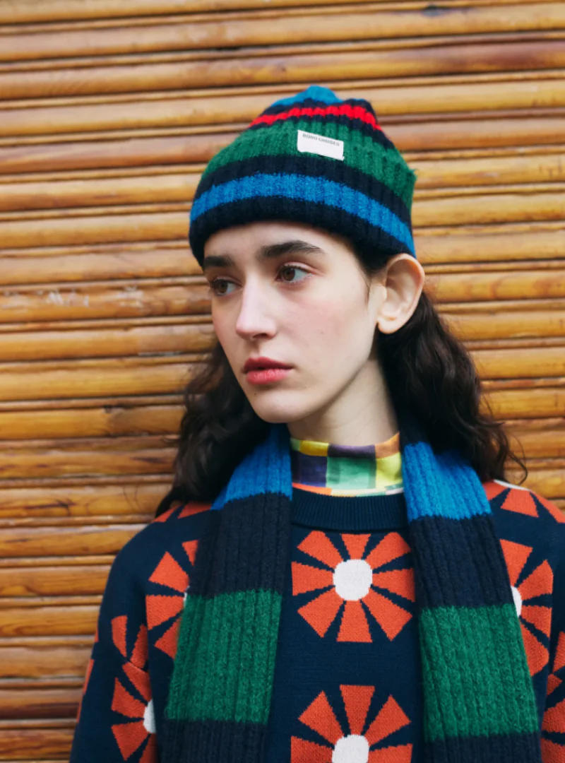 Bufanda multicolor a rayas - Imagen 4