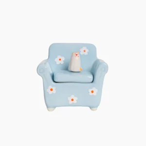 Joyero Sofá Flores con Gato