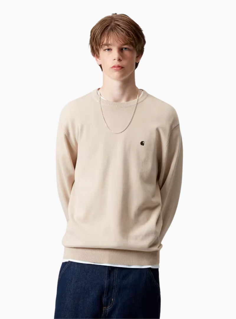 Jersey Madison - fleur de sel / black