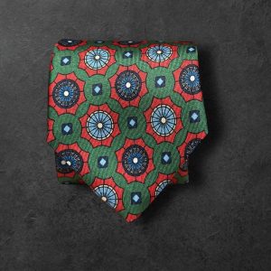 Corbata seda twill maxi geo botella