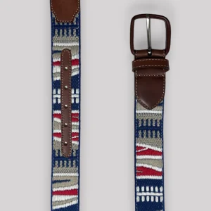 Cinturón étnico marino y camel