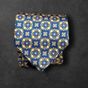 Corbata seda twill hidraulico celeste