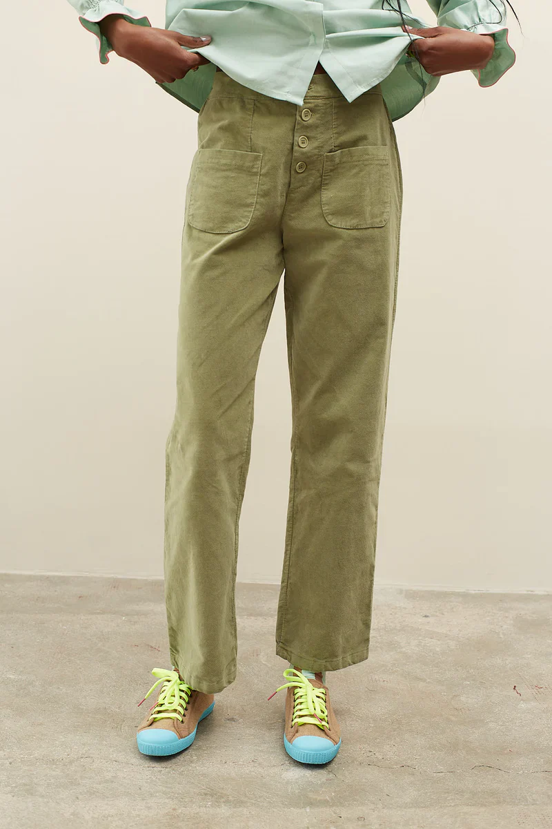Pantalón Flow Velvet - verde - Imagen 4