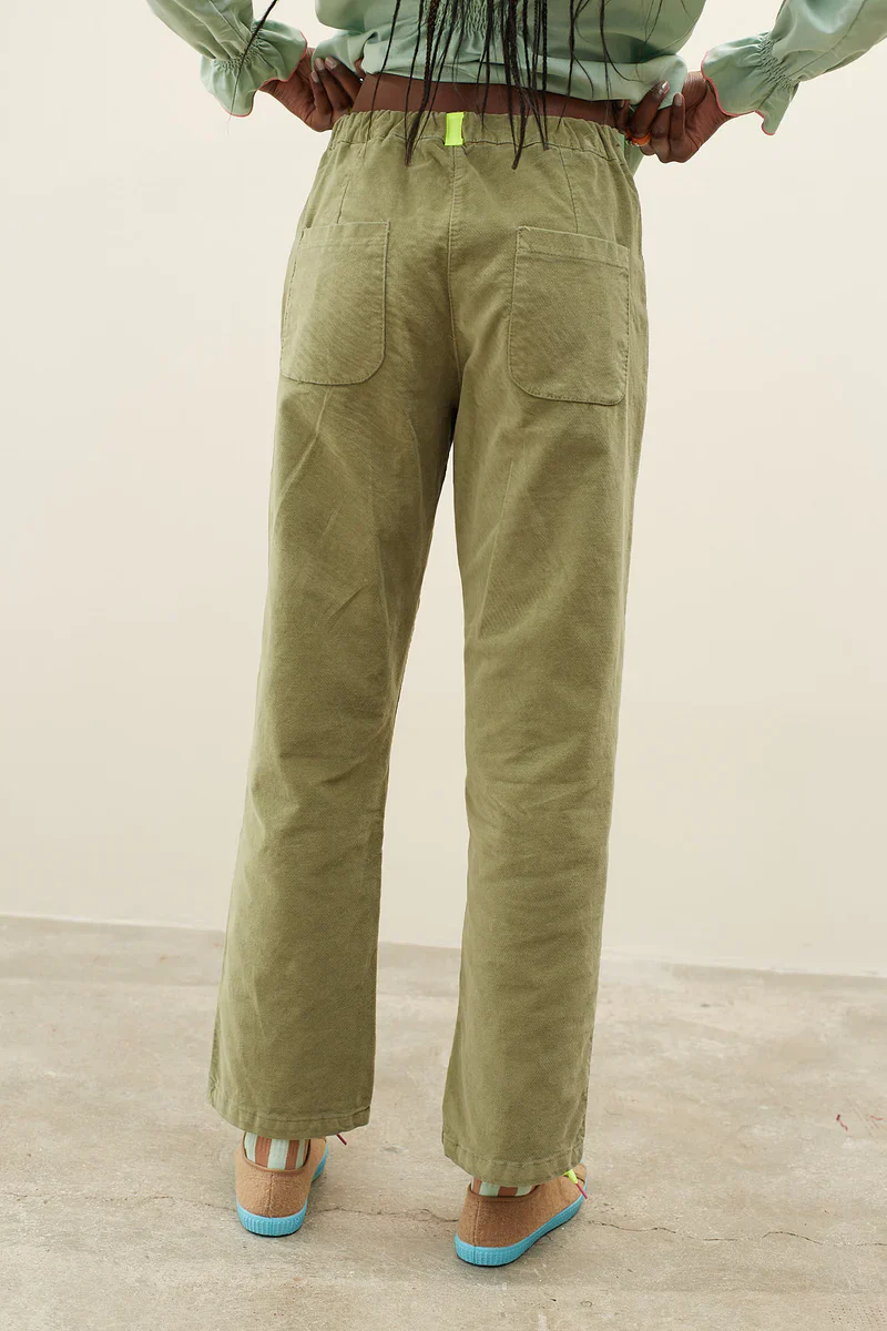 Pantalón Flow Velvet - verde - Imagen 3
