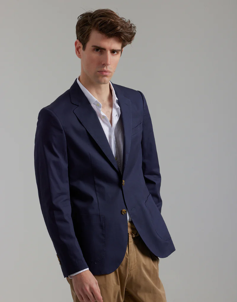 Americana algodón patch marino - Imagen 5