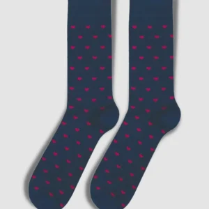 Calcetin corazones blu alberto.