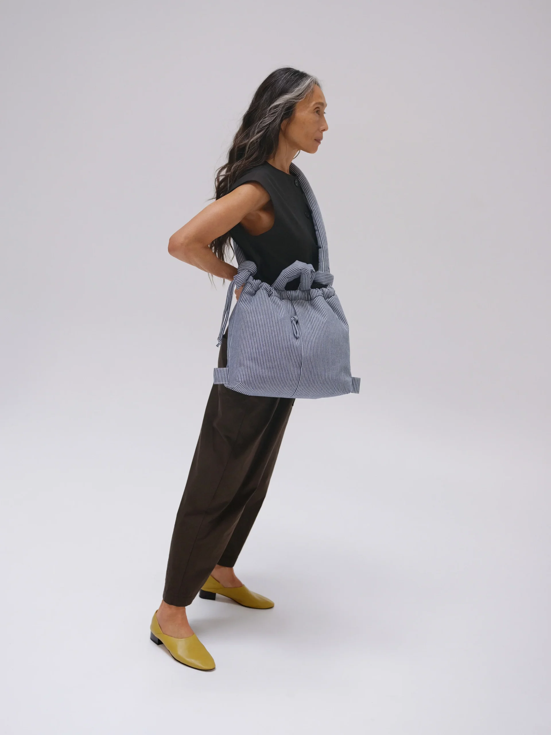 Ona soft bag - Cotton Navy stripe (limited) - Imagen 8