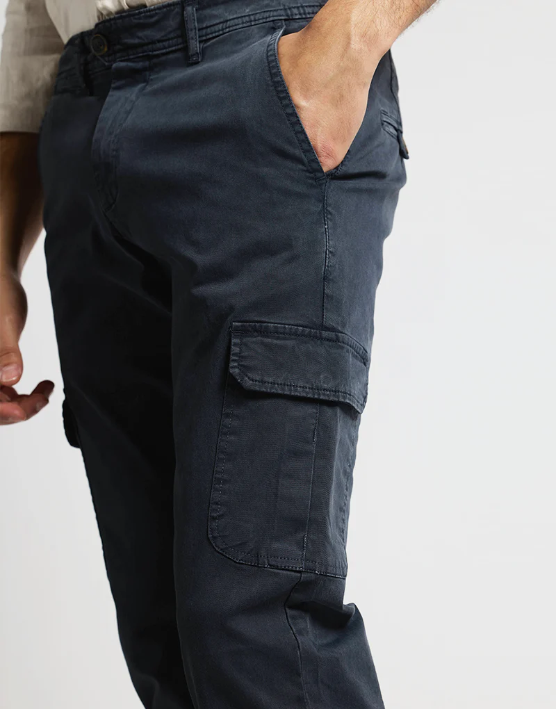 Pantalón cargo basic azul marino - Imagen 3