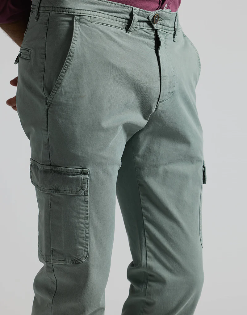 Pantalón cargo basic khaki - Imagen 3