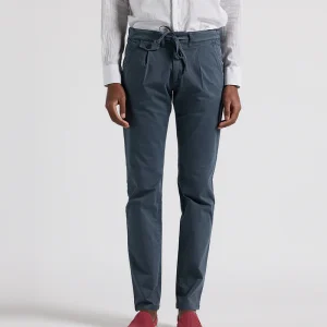 Pantalón cordón y pinzas azul marino