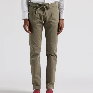 Pantalón cordón y pinzas verde