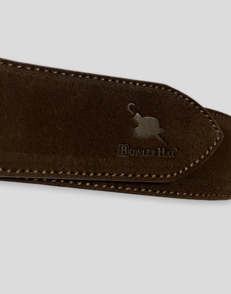 Cinturón serraje marrón hebilla pasada - Imagen 7