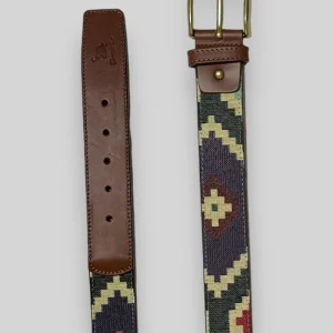 Cinturón étnico rombo azul