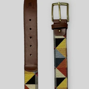 Cinturón étnico piramide multicolor