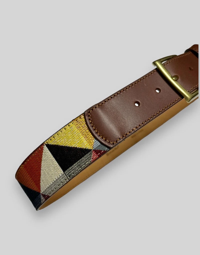 Cinturón étnico piramide multicolor - Imagen 3