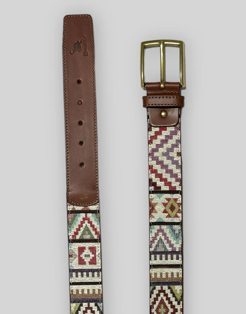 Cinturón étnico beige