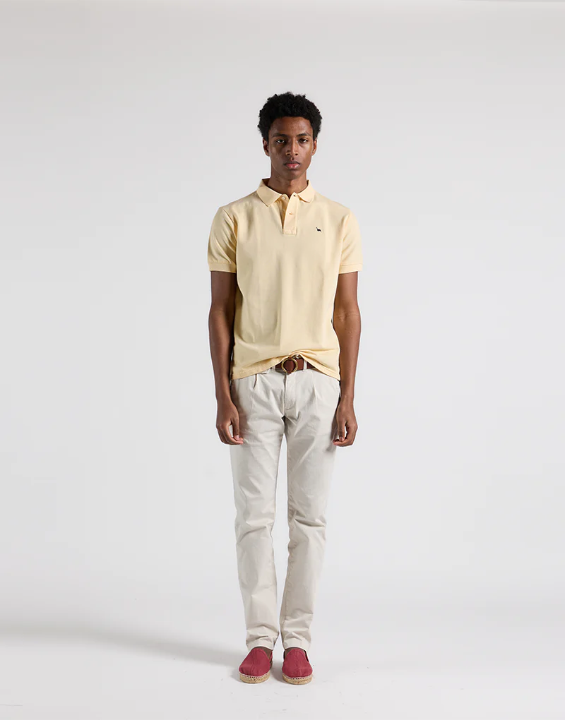 New polo cotton lavado amarillo - Imagen 5