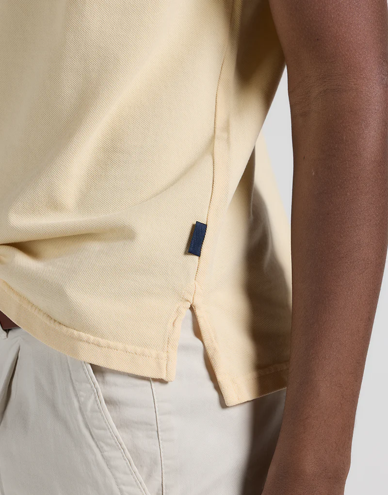 New polo cotton lavado amarillo - Imagen 4