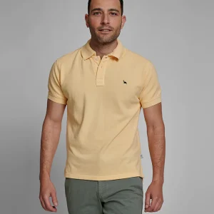 Polo piqué lavado amarillo
