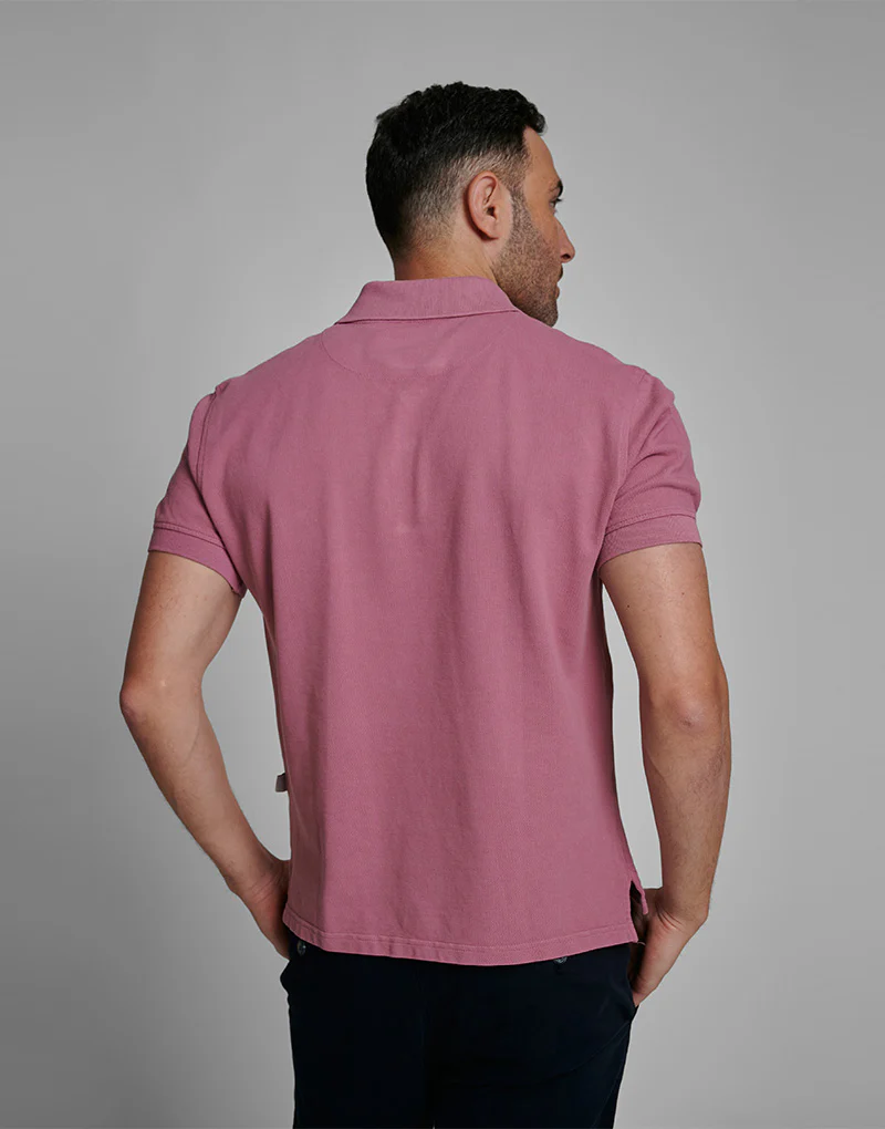 Polo piqué lavado grosella - Imagen 3