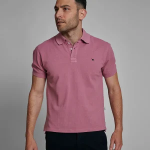 Polo piqué lavado  grosella