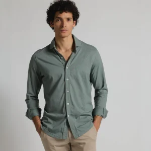 Camisa de punto khaki