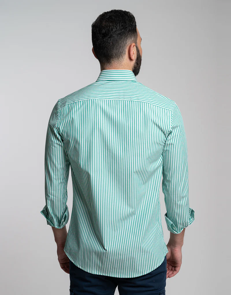 Camisa verde rayas - Imagen 3