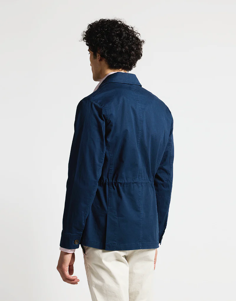 Sahariana algodón azul marino - Imagen 4