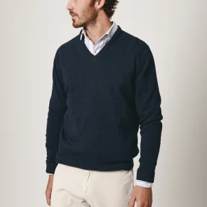 The Lambswool Pico Azul Marino