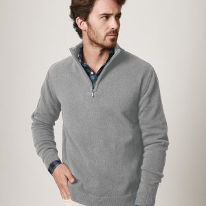 The Lambswool HalfZip Gris Huesca