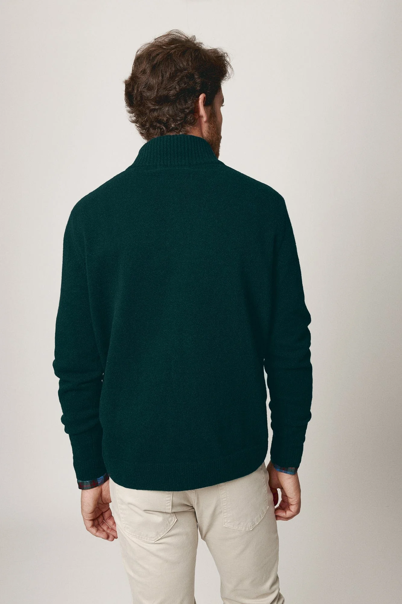 The Lambswool HalfZip Verde Ciudadela - Imagen 3