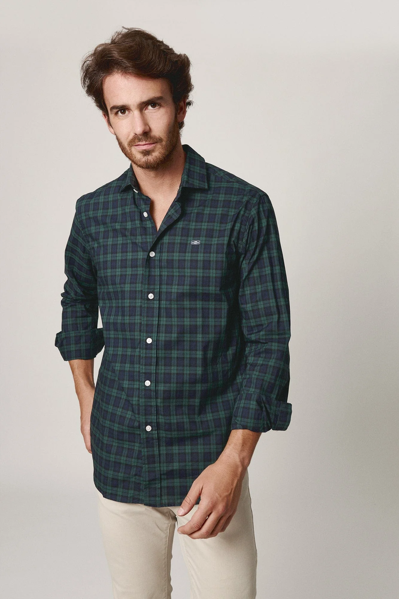 The Scot Cuadro Verde Fondo Azul Marino - Imagen 4