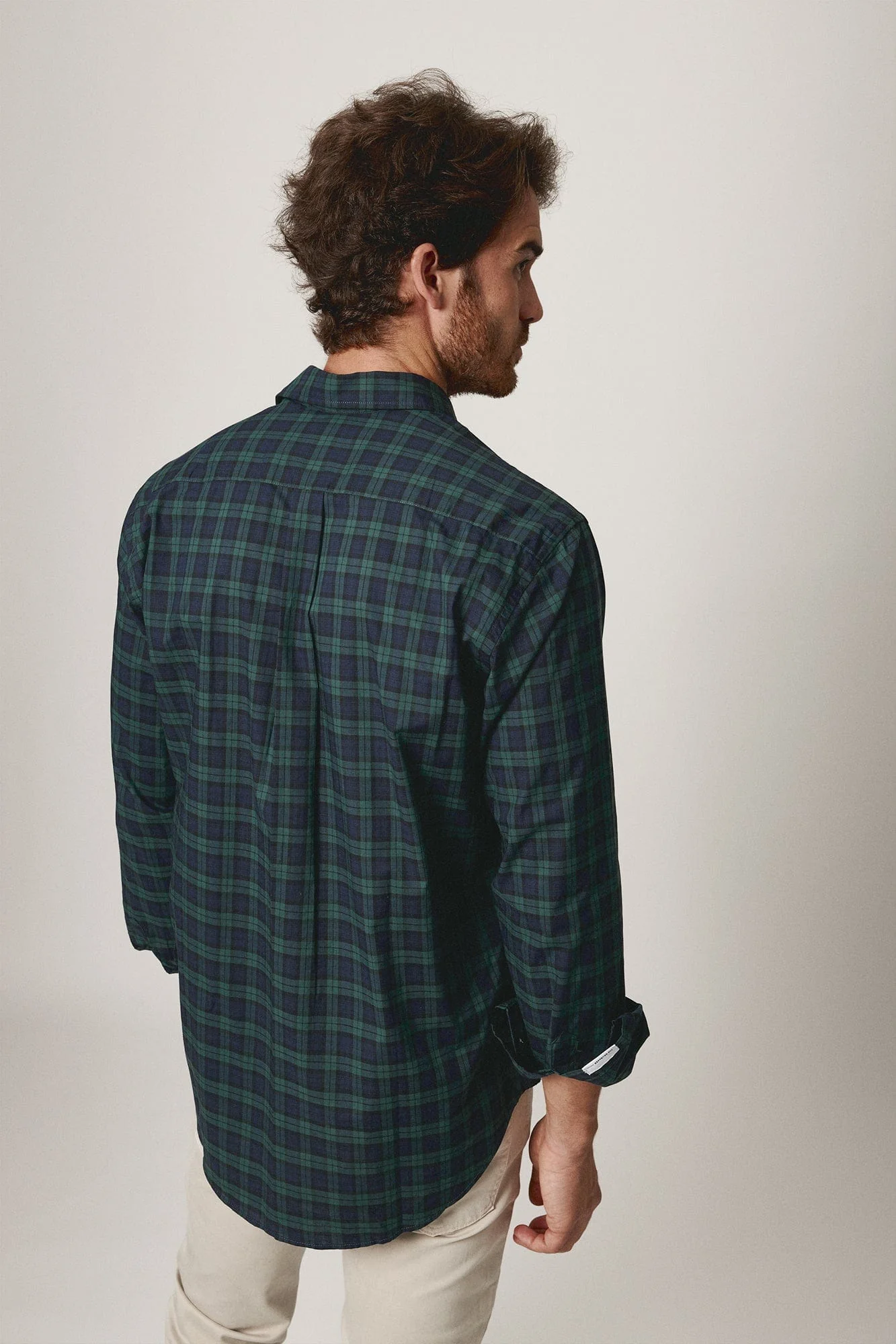 The Scot Cuadro Verde Fondo Azul Marino - Imagen 3