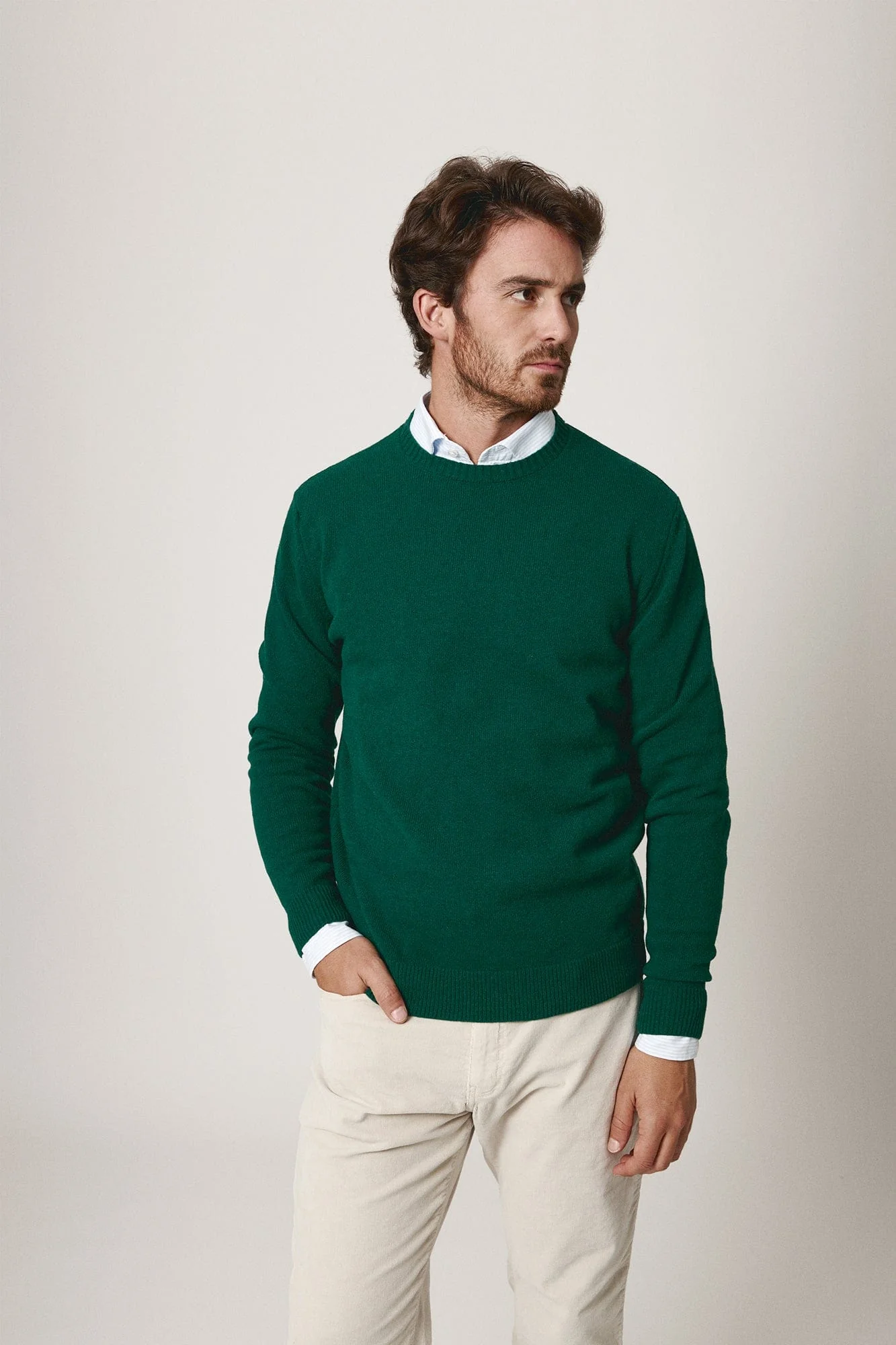 The Lambswool Scoop Verde Ciudadela