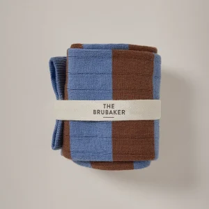 The Sock Rayas Azul y Camel Long