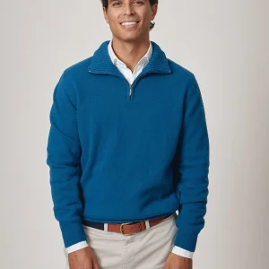 The Lambswool Halfzip Oceano