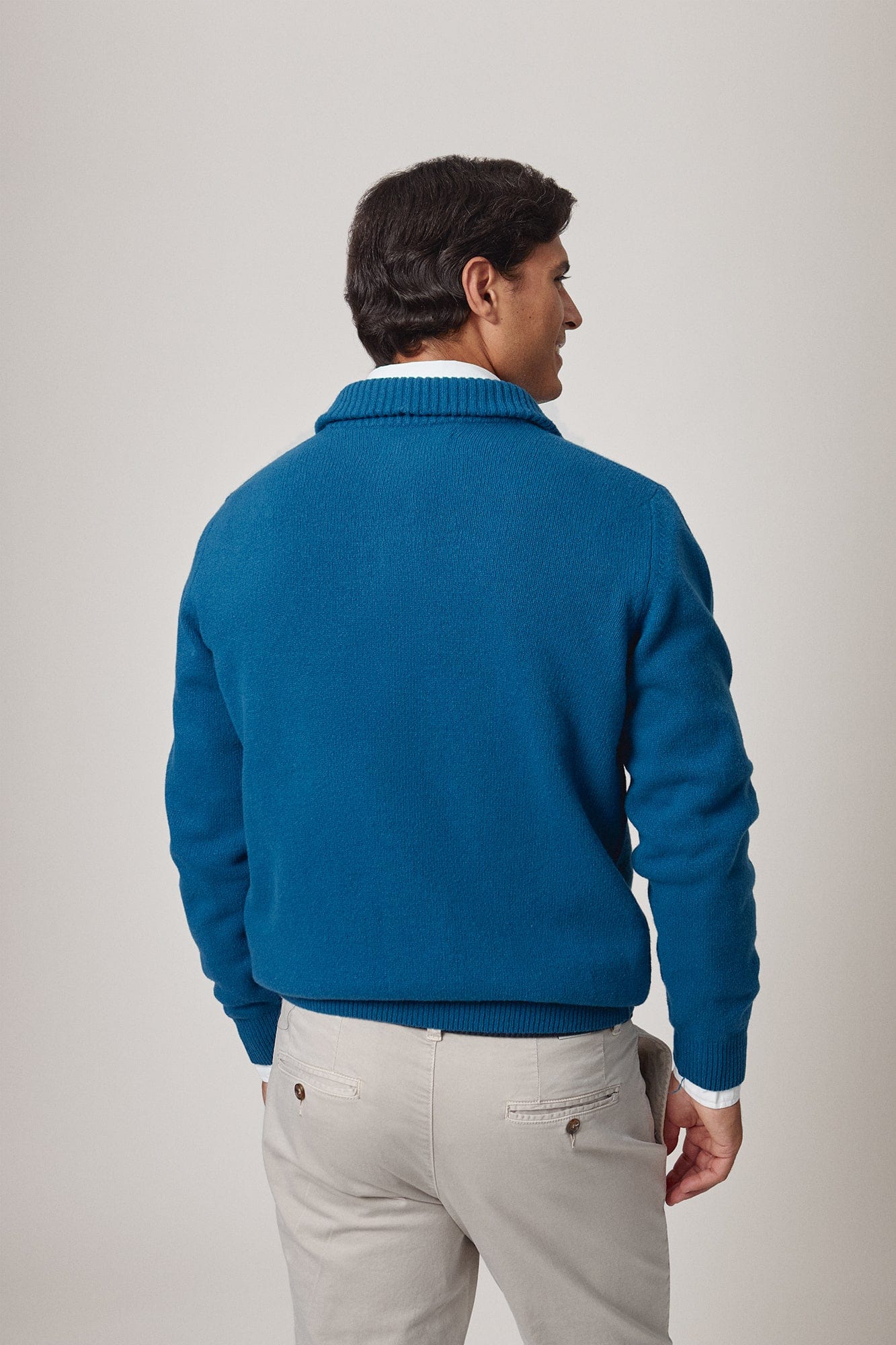 The Lambswool Halfzip Oceano - Imagen 3