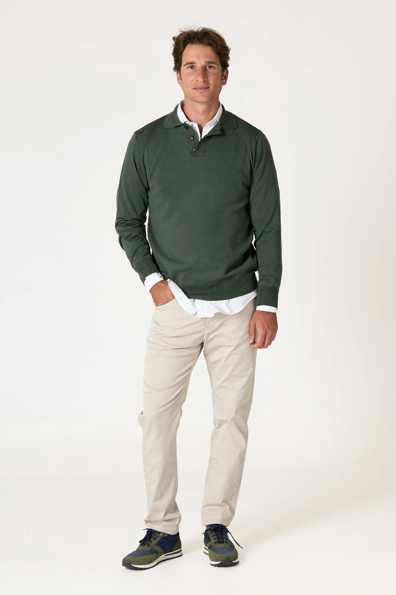 The Jersey Merino Polo Verde Santander
