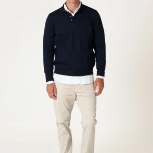 The Jersey Merino Polo Azul Marino
