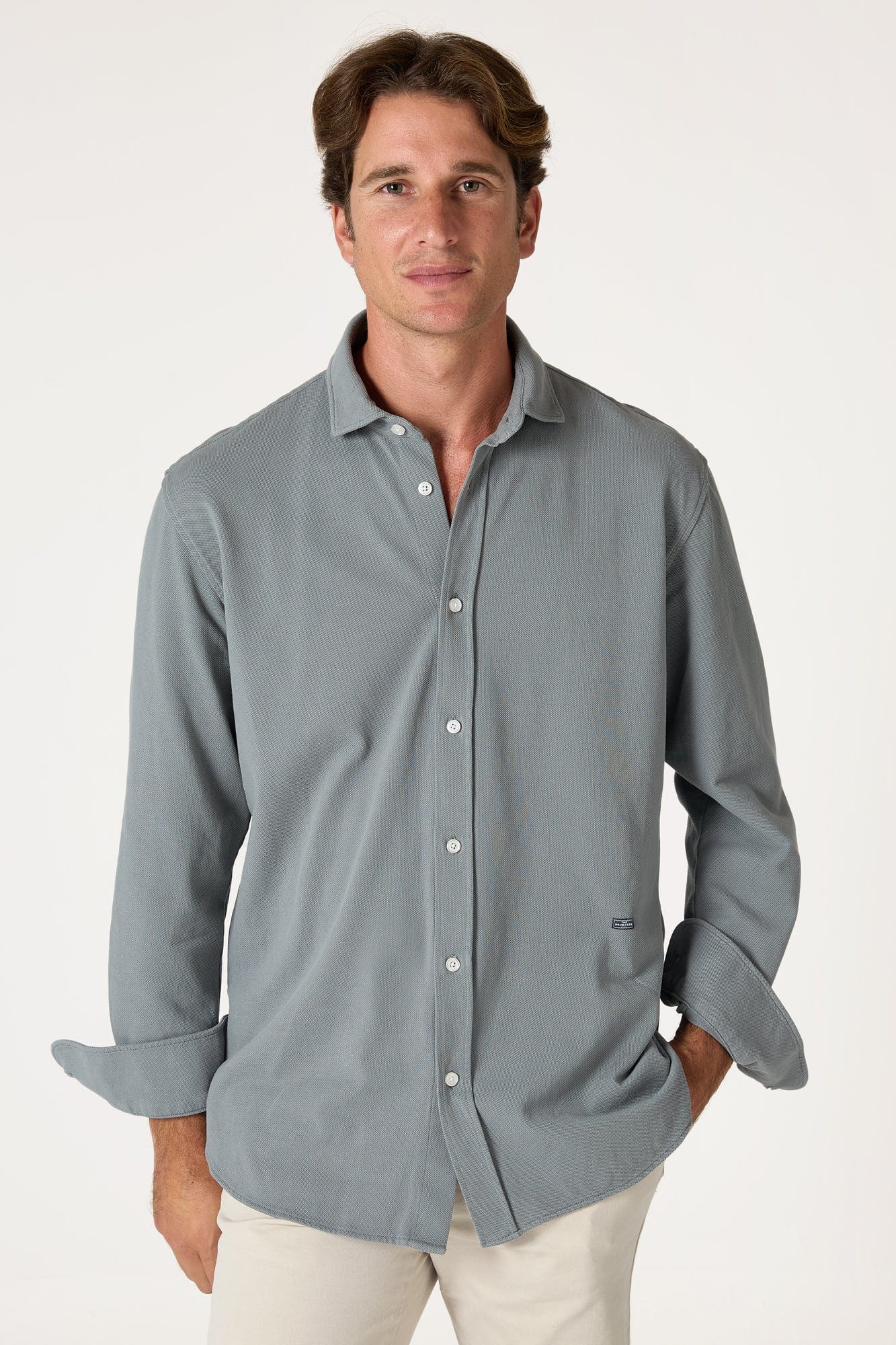 The Cotton Camisa Azul Pamplona - Imagen 3