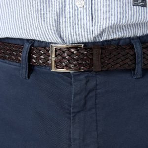 The Belt Trenzado Doble Marron