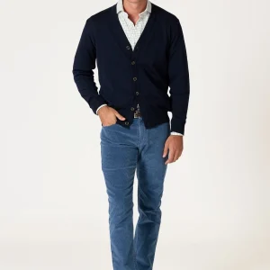 The Cardigan Merino Azul Marino