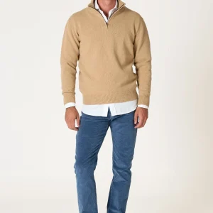 The Lambswool Halfzip Beige Seimeira