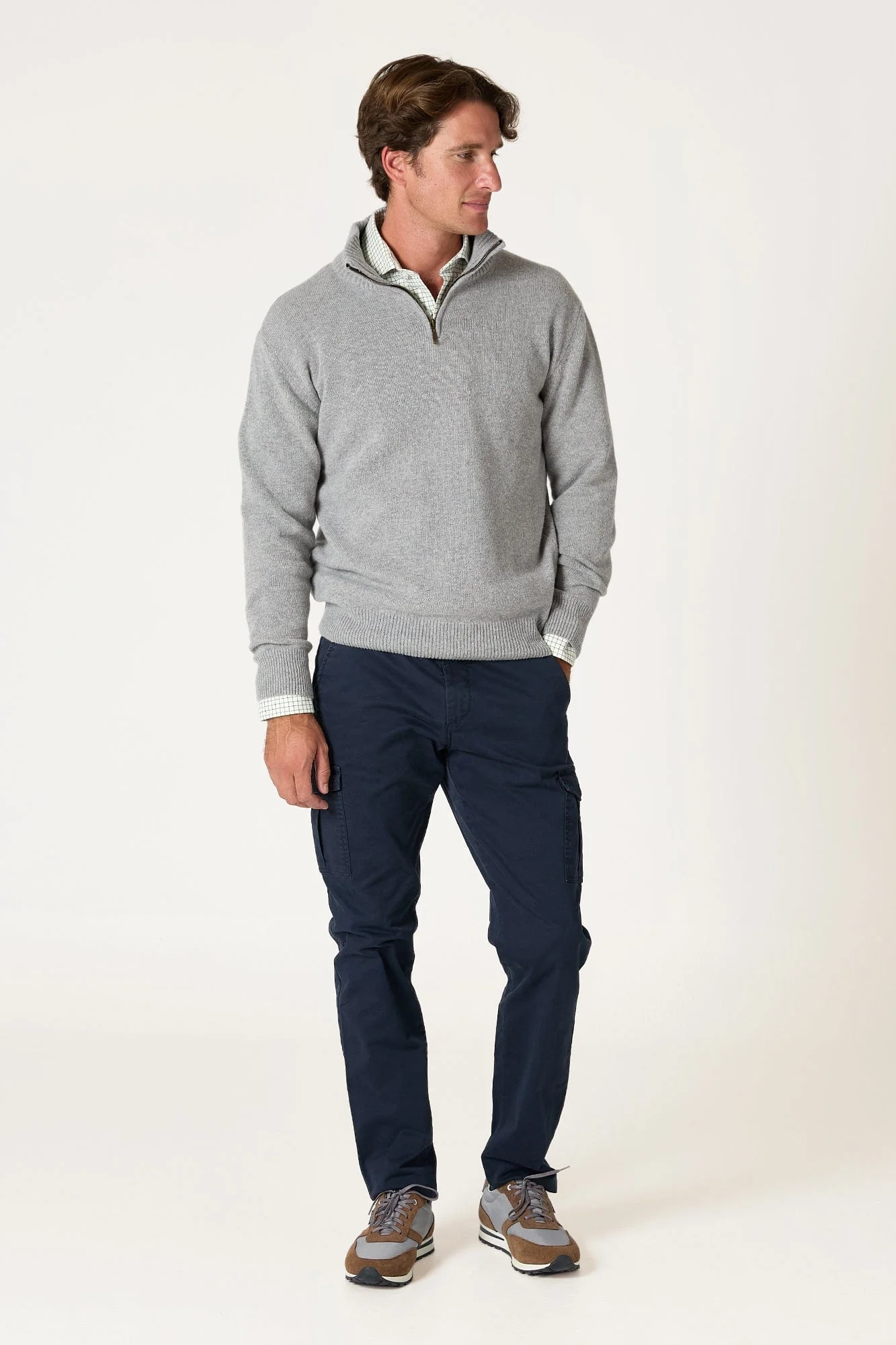 The Lambswool Halfzip Gris Huesca