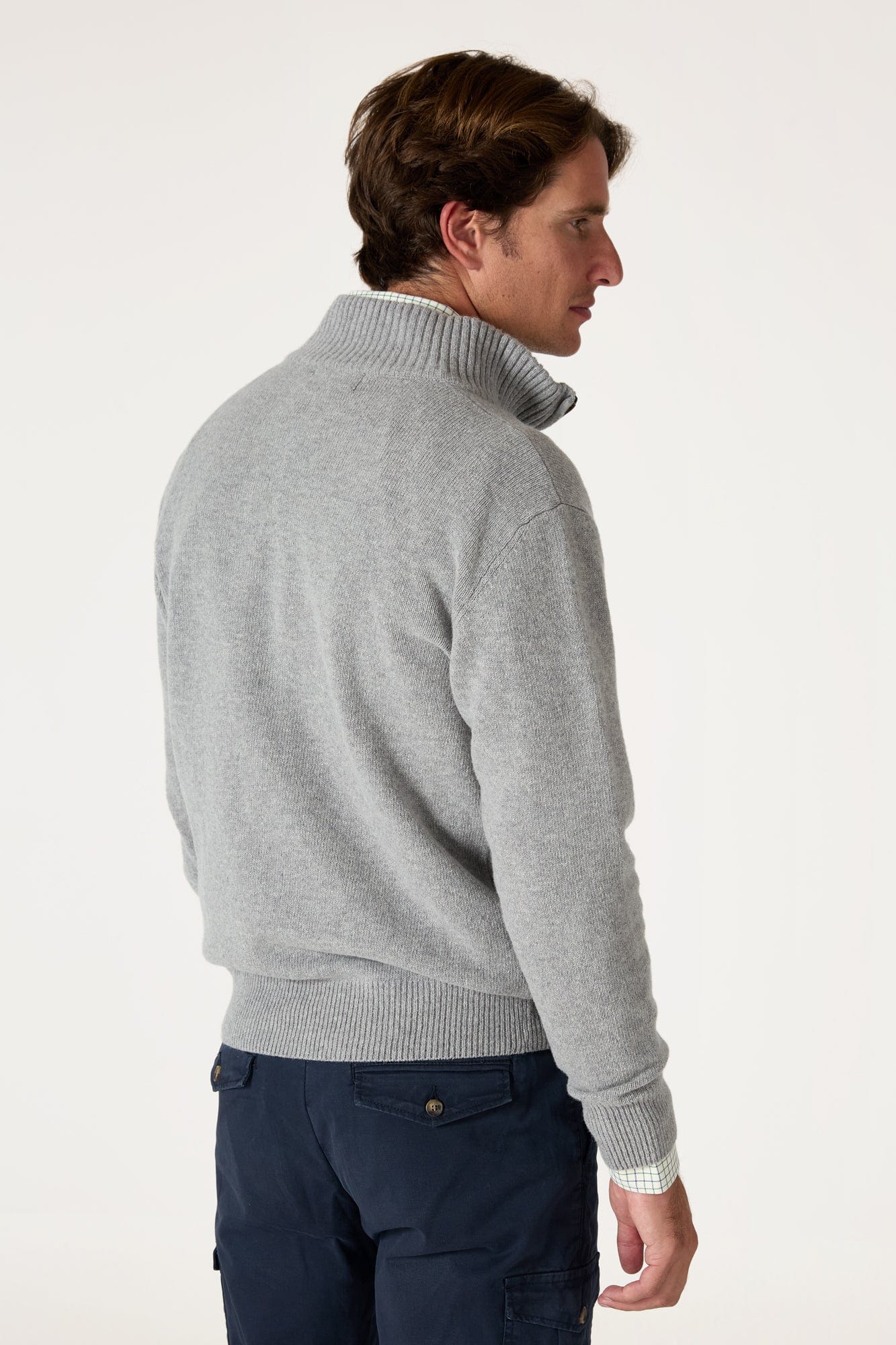 The Lambswool Halfzip Gris Huesca - Imagen 4